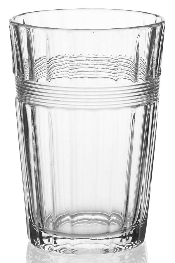 Banded Flute Clear 12 Oz Flat Tumbler by Heisey-1