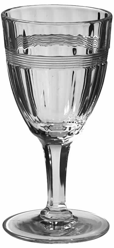 Banded Flute Clear Water Goblet by Heisey-1