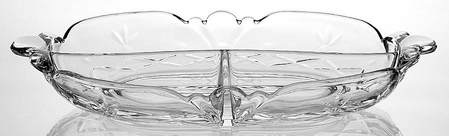 Barcelona (3408) 11" Oval 3 Part Celery/Relish by Heisey-1
