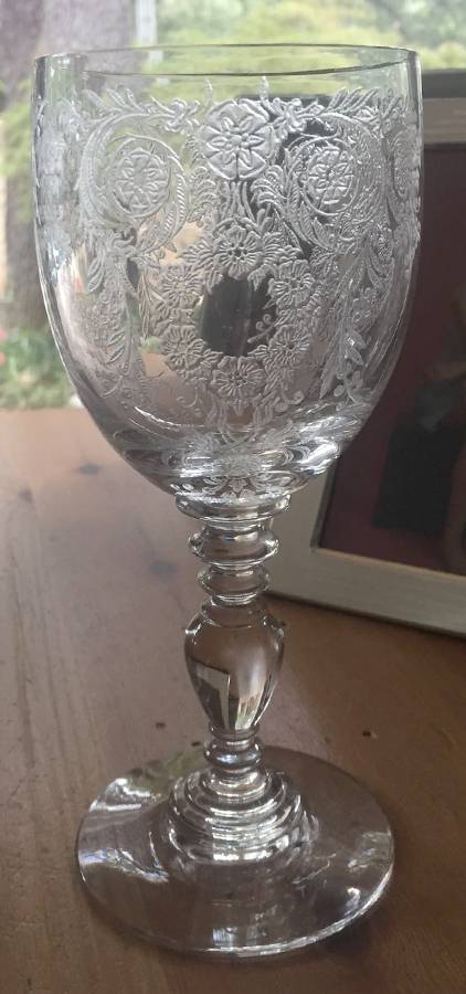 Belvedere (Stem 4090, Etch) Water Goblet by Heisey-1