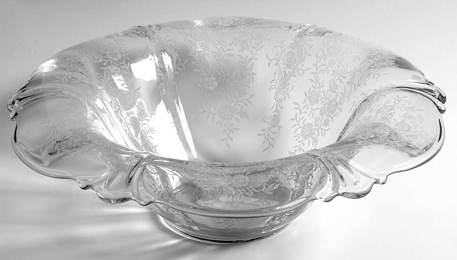 Belle Le Rose 12" Rolled Edge Bowl by Heisey-1
