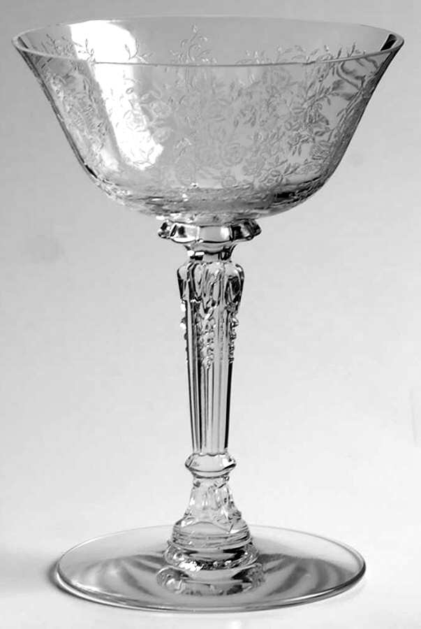 Belle Le Rose Champagne/Tall Sherbet by Heisey-1