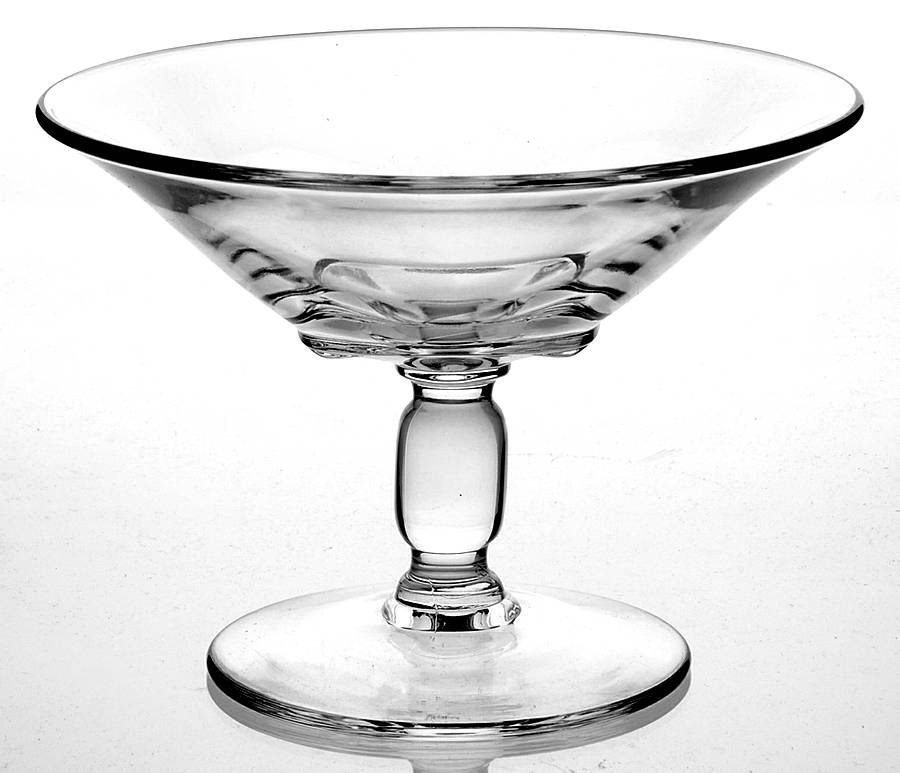 Cabochon Clear Round Compote (Height X Width) by Heisey-1