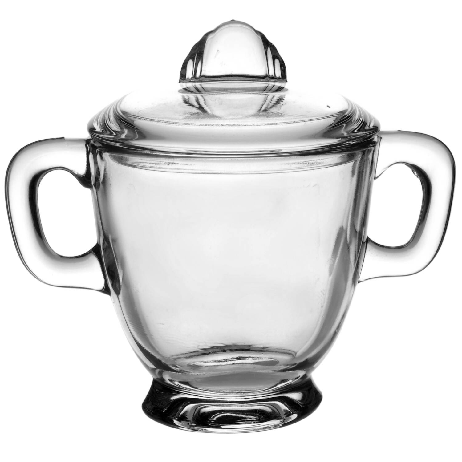 Cabochon Clear Sugar Bowl & Lid by Heisey-1