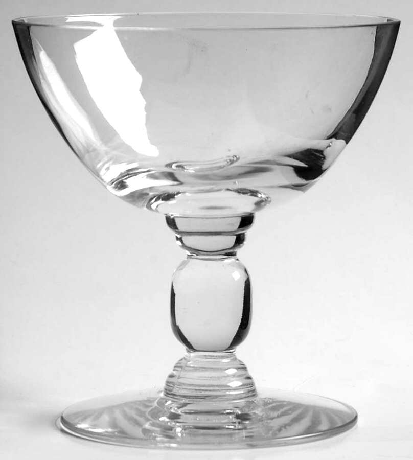 Cabochon Clear Champagne/Tall Sherbet by Heisey-1