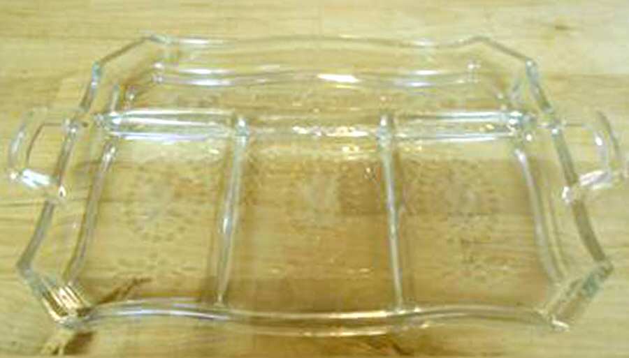 Chateau (Stem 3368, Cut) 13" Oblong 4 Part Relish by Heisey-1