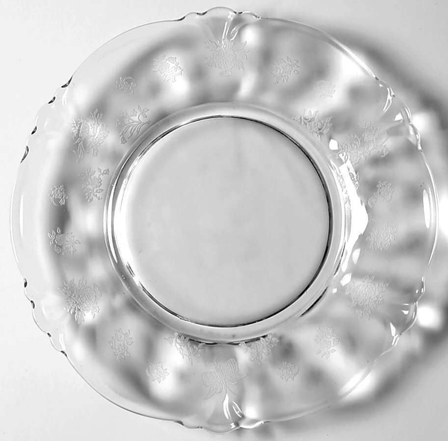 Chintz Clear (Stem 3389) 7" Salad Plate by Heisey-1