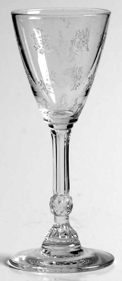 Chintz Clear (Stem 3389) Cordial Glass by Heisey-1