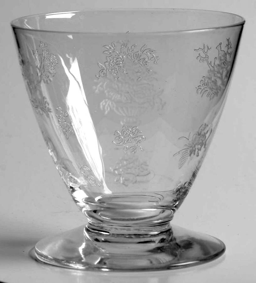 Chintz Clear (Stem 3389) Oyster or Fruit Cocktail by Heisey-1