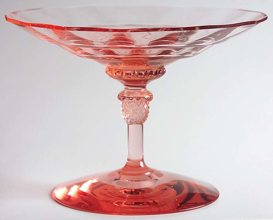 Charter Oak Pink Round Compote (Height X Width) by Heisey-1