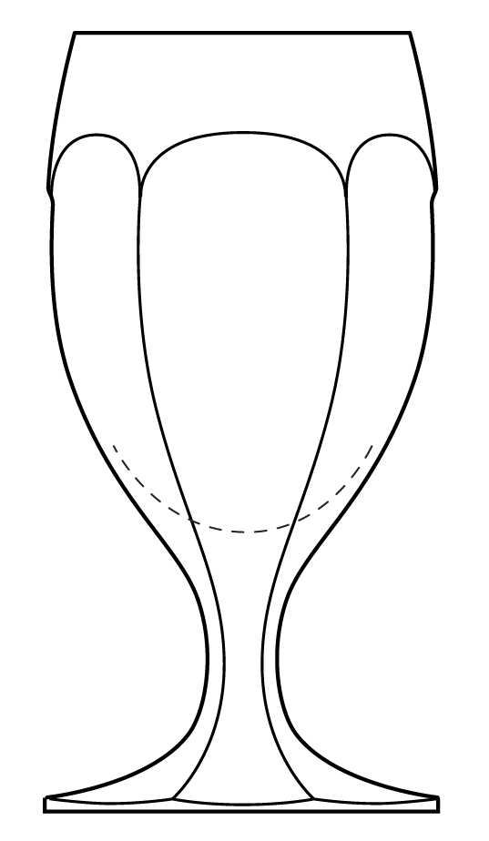 Colonial Cupped (Stem #348) Water Goblet by Heisey-1
