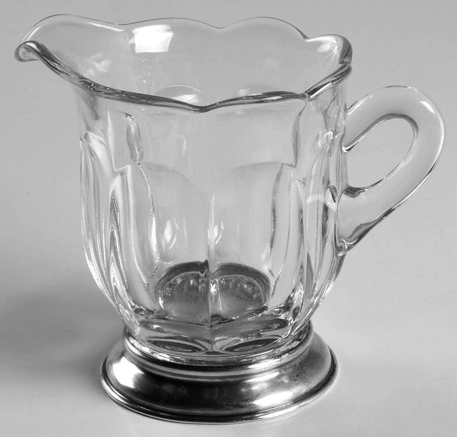 Colonial Clear (Stem 373-341) Sterling Base Creamer by Heisey-1