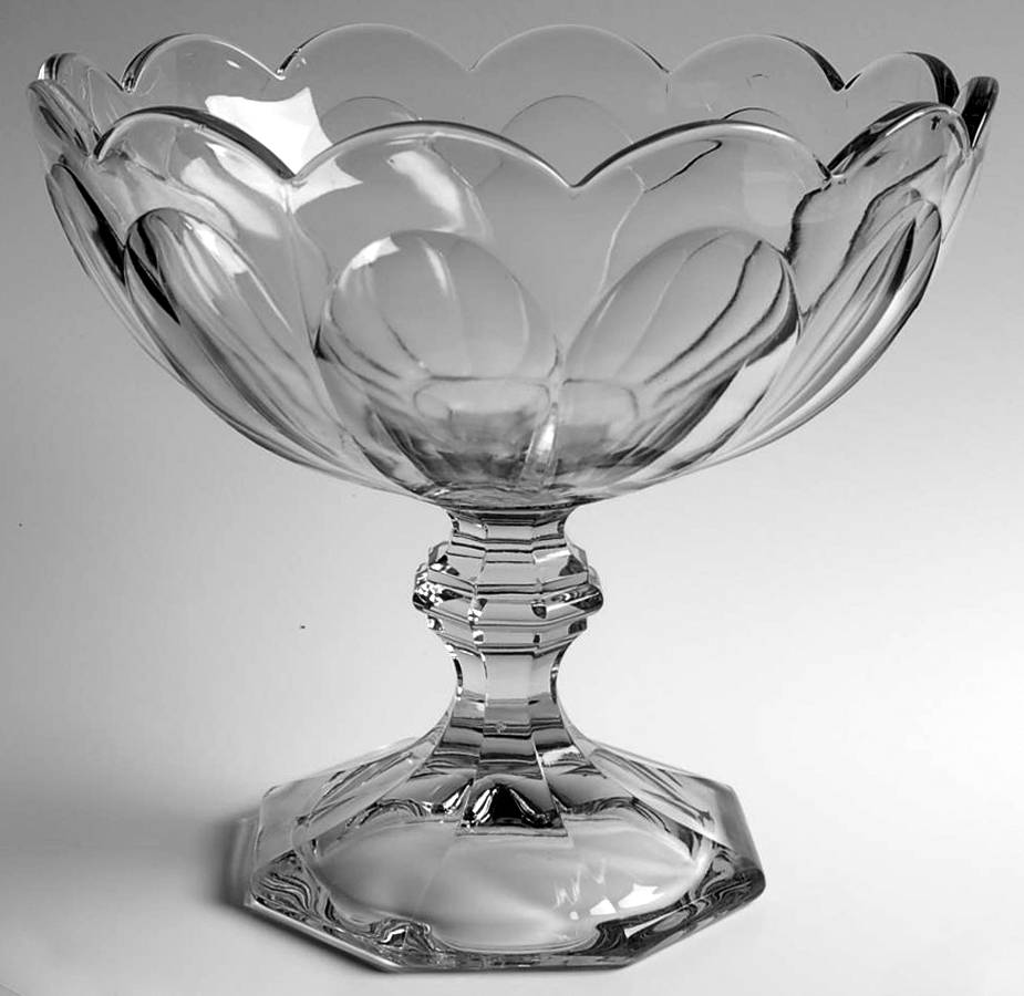 Colonial Clear (Stem 373-341) Round Compote (Height X Width) by Heisey-1