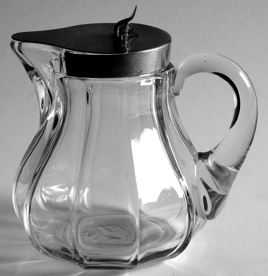 Colonial Clear (Stem 373-341) 7 Oz Syrup with Sanitary Metal Lid by Heisey-1