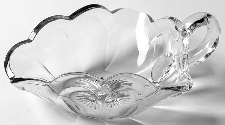 Colonial Clear (Stem 373-341) Triangular Handled Nappy by Heisey-1