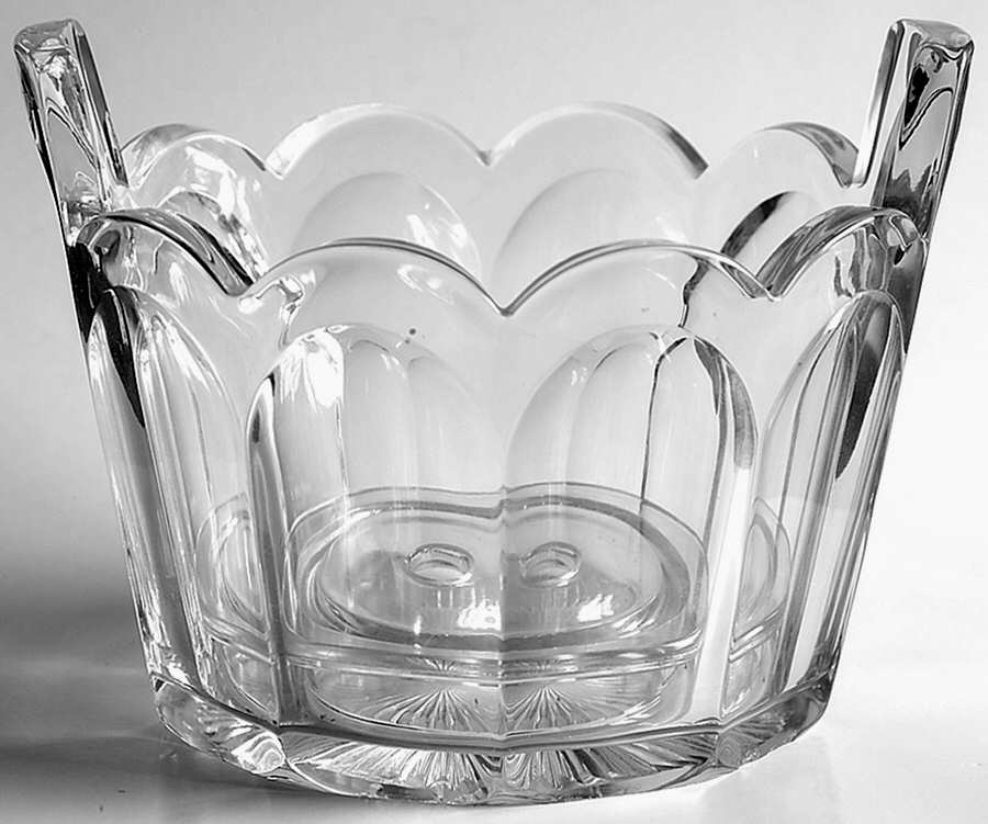 Colonial Clear (Stem 373-341) Ice Tub W/Drain Plate by Heisey-1