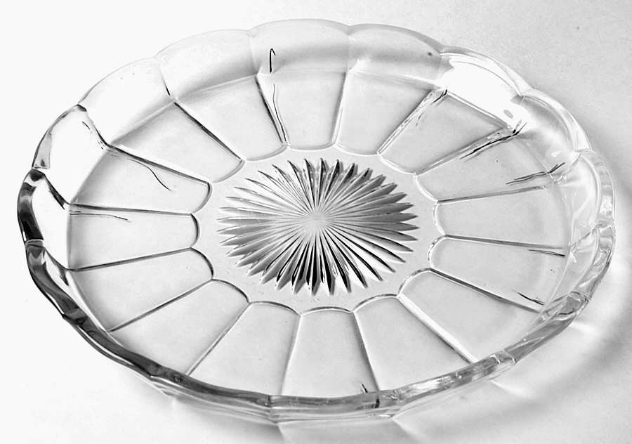 Colonial Clear (Stem 373-341) Round Tray by Heisey-1
