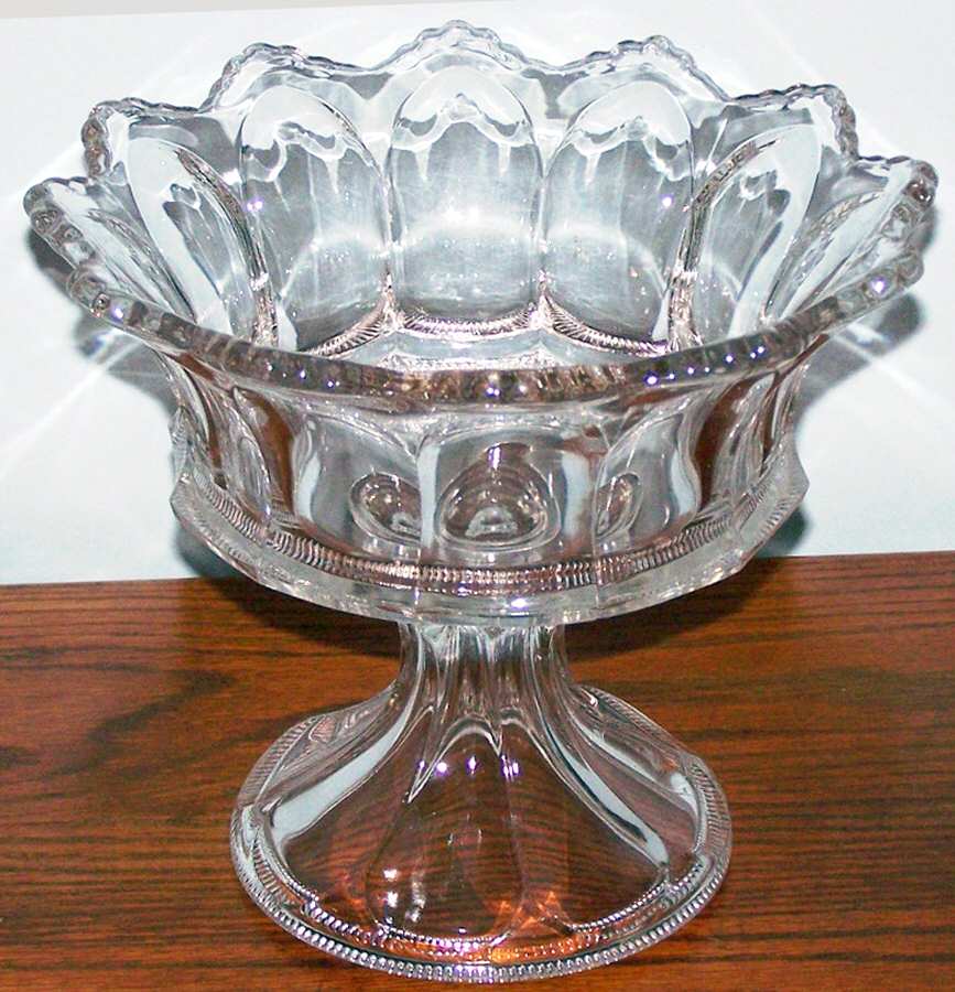 Colonial Clear (Stem 300, 300-1-2) Round Compote (Height X Width) by Heisey-1