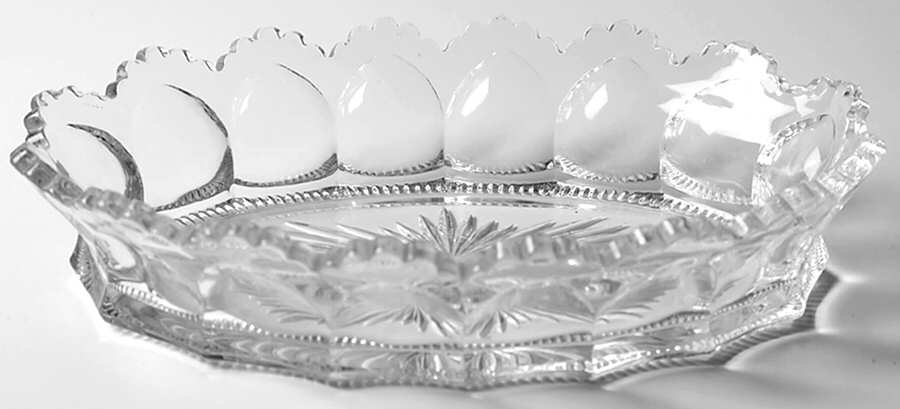 Colonial Clear (Stem 300, 300-1-2) 9" Oval Bowl by Heisey-1