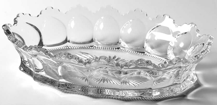Colonial Clear (Stem 300, 300-1-2) 10" Oval Bowl by Heisey-1
