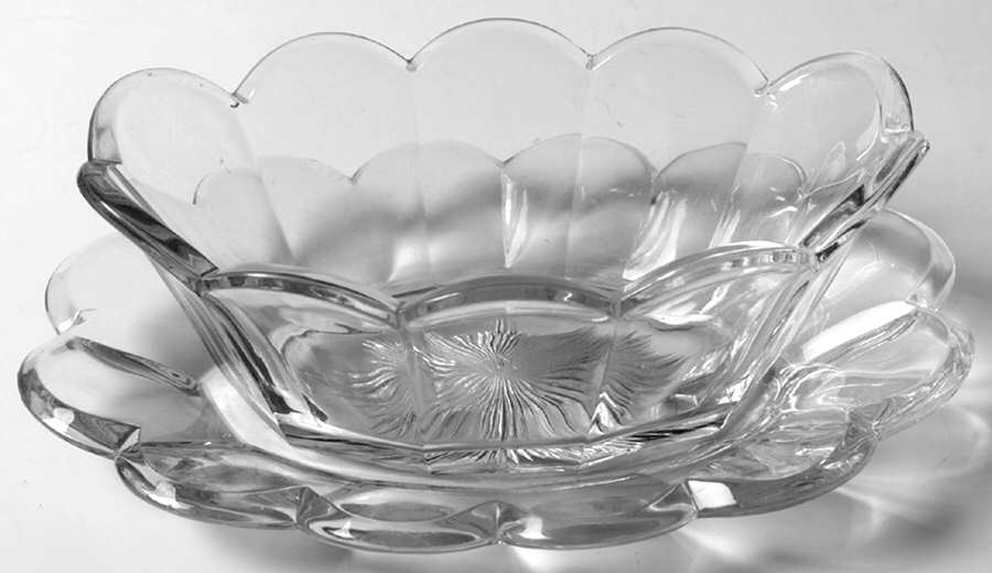 Priscilla (Stem 351) Mayonnaise Bowl and Underplate by Heisey-1