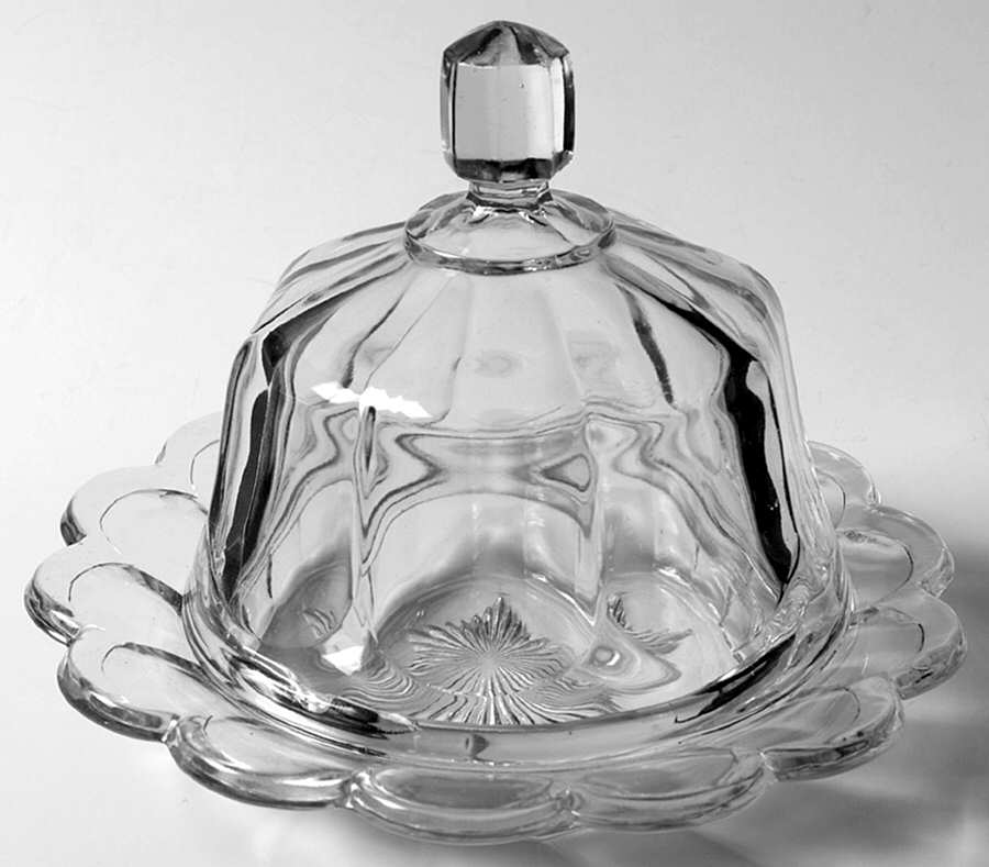 Priscilla (Stem 351) Round Covered Butter by Heisey-1