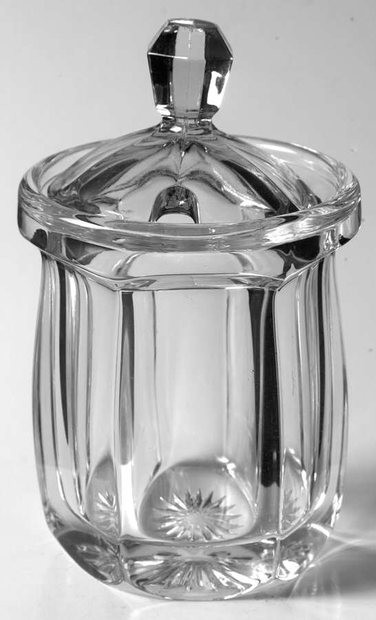 Medium Flat Panel (Stem #353) Marmalade & Lid by Heisey-1