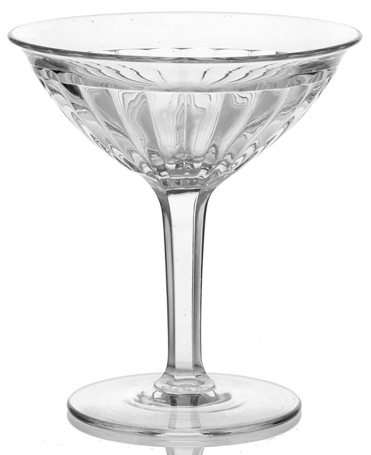 Coarse Rib Clear Champagne/Tall Sherbet by Heisey-1