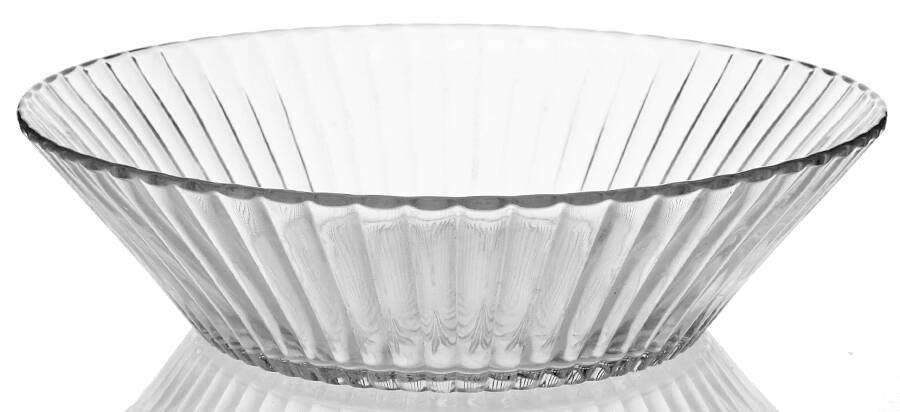 Coarse Rib Clear 9" Nappy by Heisey-1