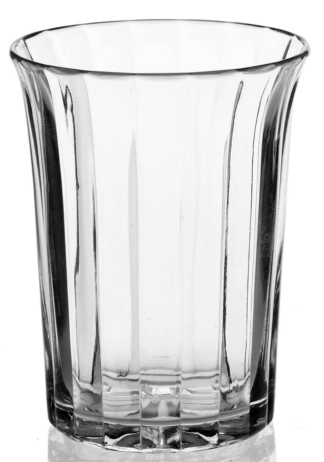 Coarse Rib Clear 8 Oz Flat Tumbler by Heisey-1