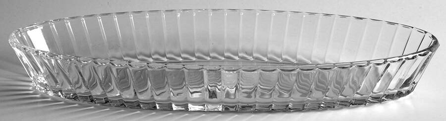 Coarse Rib Clear 12" Oval Celery by Heisey-1
