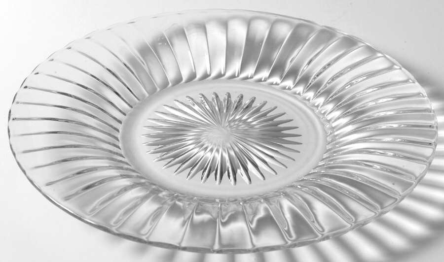Coarse Rib Clear Luncheon Plate by Heisey-1