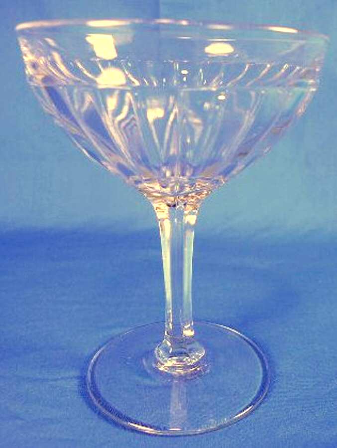 Coarse Rib Clear Champagne/Tall Sherbet by Heisey-1