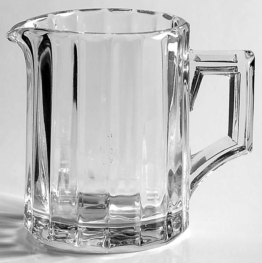 Coarse Rib Clear Individual Creamer by Heisey-1