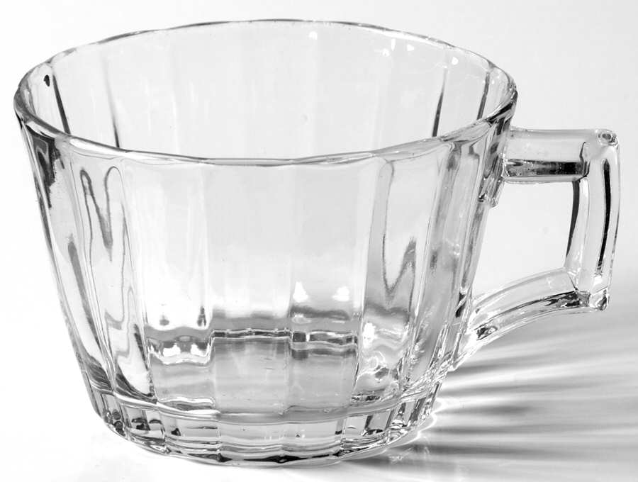 Coarse Rib Clear Punch Cup by Heisey-1
