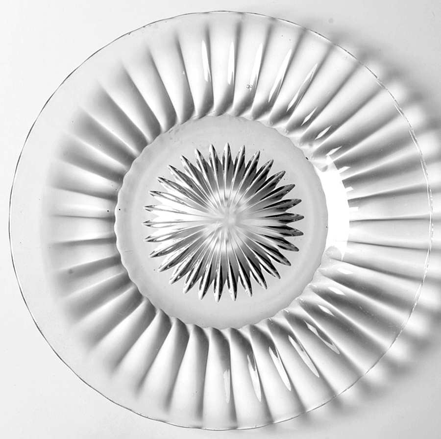 Coarse Rib Clear 7" Salad Plate by Heisey-1