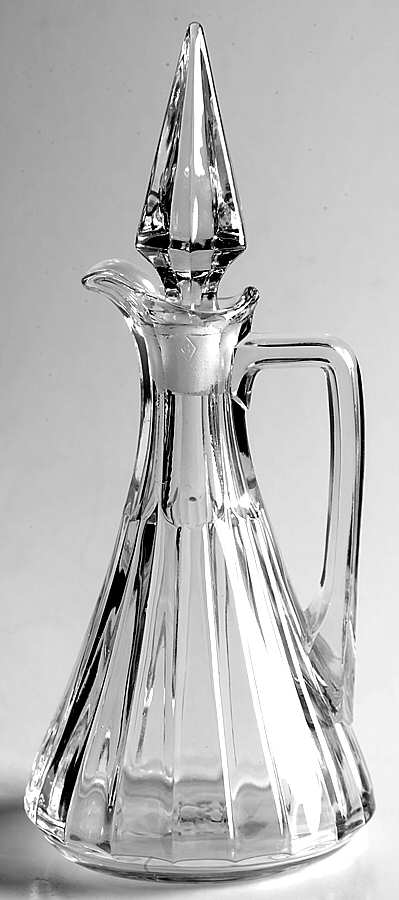 Coarse Rib Clear Cruet & Stopper by Heisey-1
