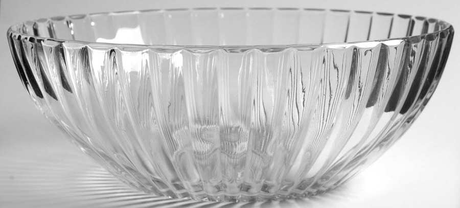 Coarse Rib Clear 8" Nappy by Heisey-1