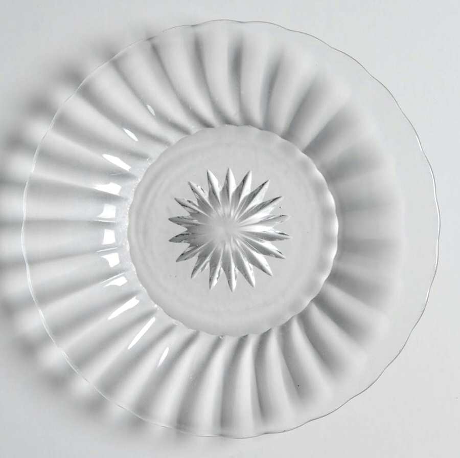 Coarse Rib Clear 4" Bread & Butter Plate by Heisey-1