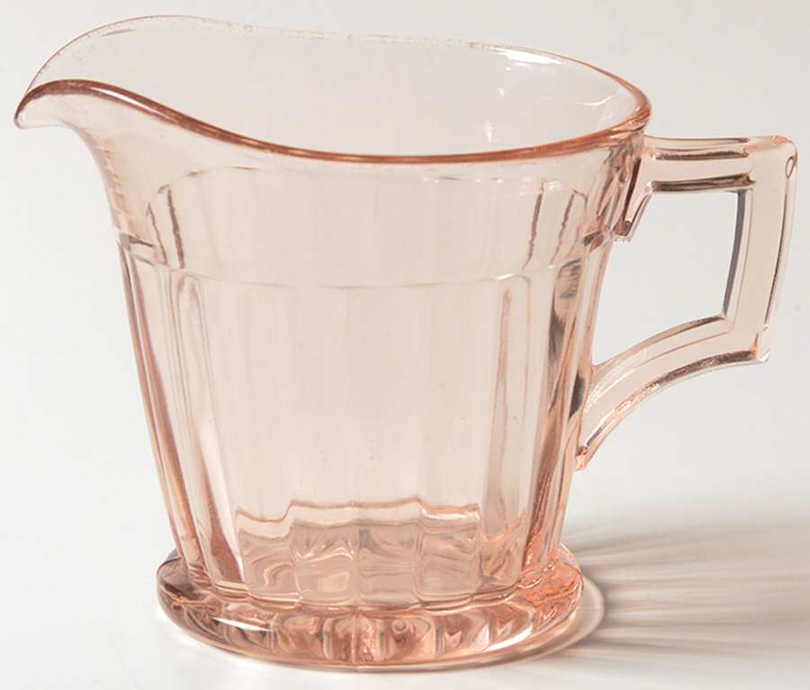 Coarse Rib Pink (Flamingo) Creamer by Heisey-1