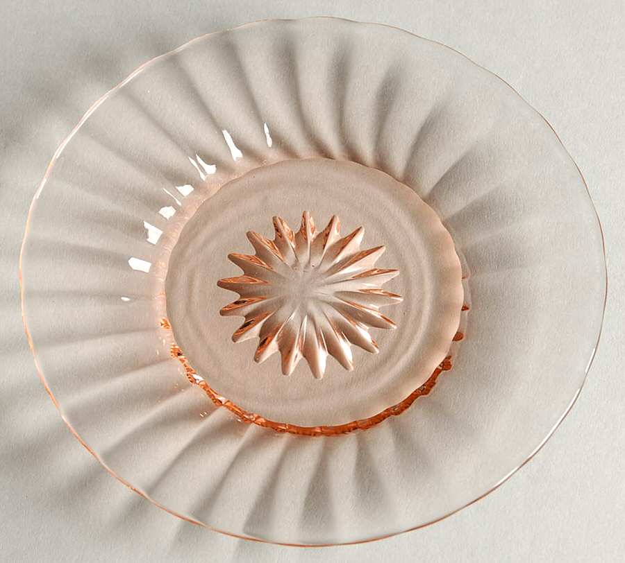 Coarse Rib Pink (Flamingo) Coaster by Heisey-1