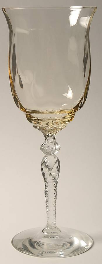 Creole (Sahara Yellow Bowl) Tall Water Goblet by Heisey-1