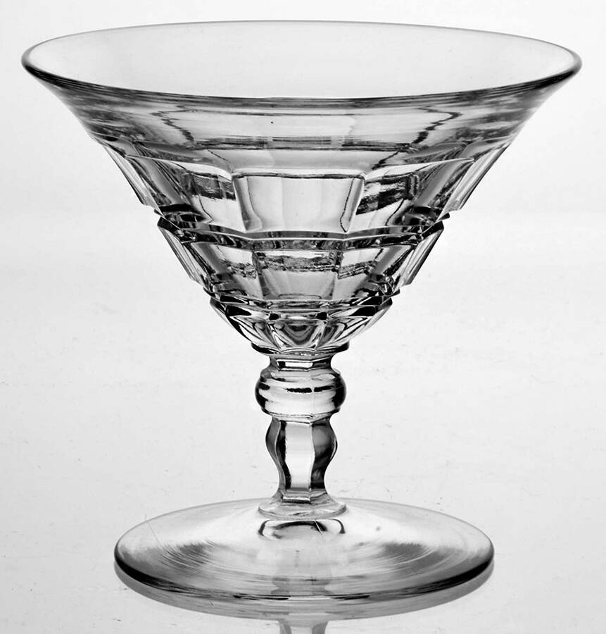 Cross Lined Flute Low Sherbet by Heisey-1