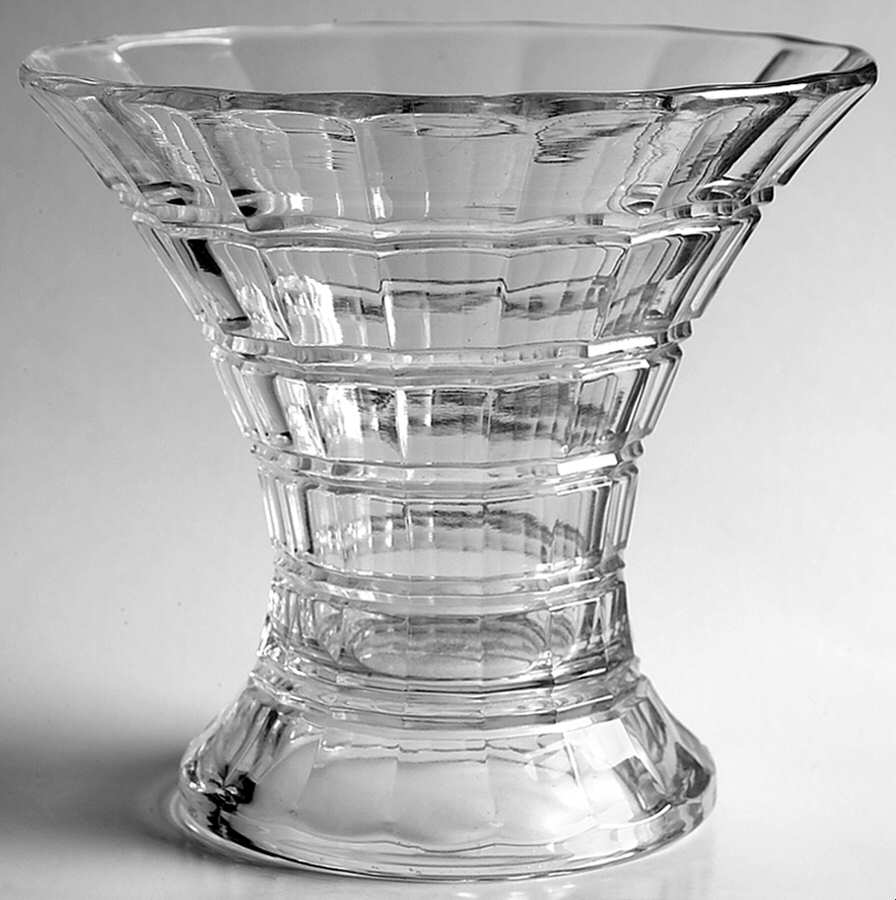 Cross Lined Flute 5" Flared Vase by Heisey-1