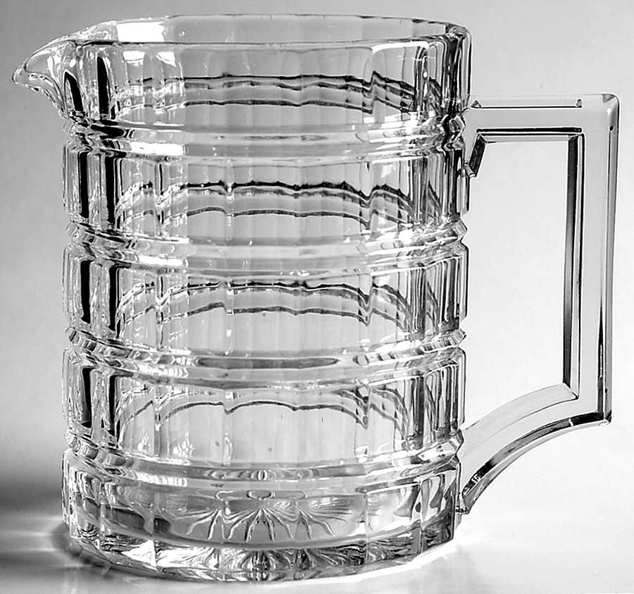 Cross Lined Flute 16 Oz Jug by Heisey-1
