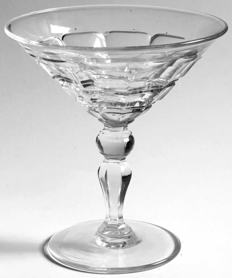 Cross Lined Flute Champagne/Tall Sherbet by Heisey-1