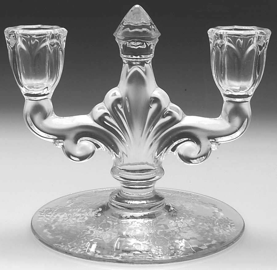 Crinoline Double Light Candlestick by Heisey-1