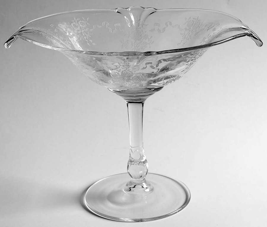 Crinoline Oval Compote (Height X Width) by Heisey-1