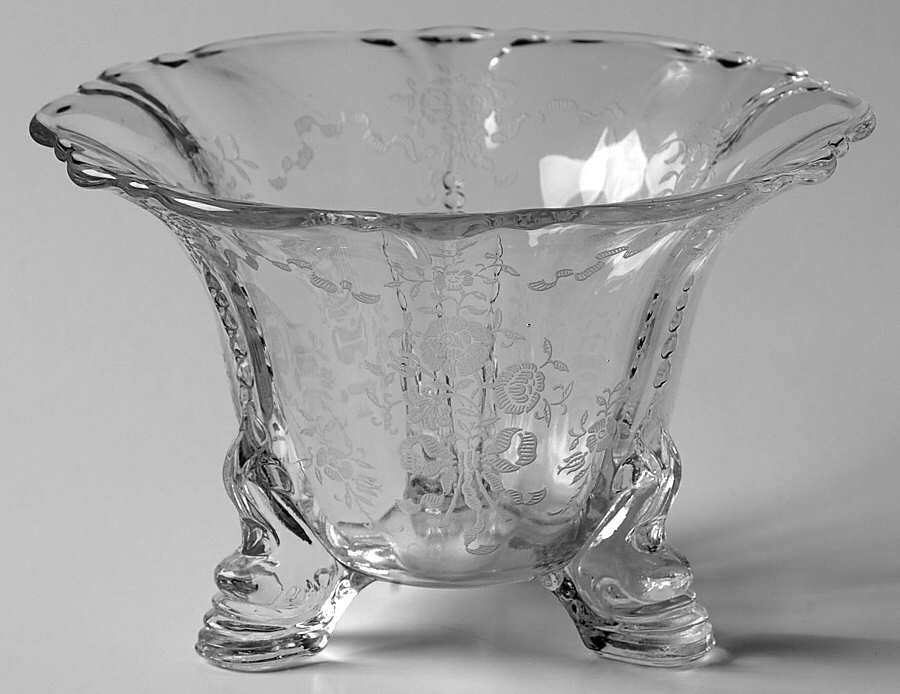 Crinoline 3-Toed Dolphin Mayonnaise Bowl by Heisey-1