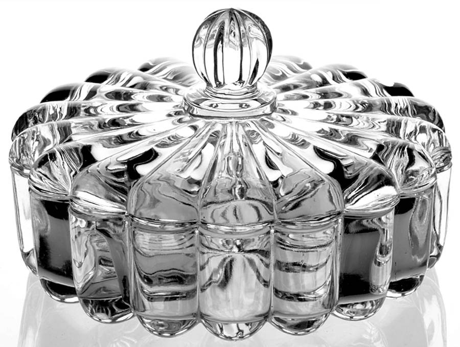 Crystolite (Pressed & Thin Blown) 3-Part Candy Box with Lid by Heisey-1